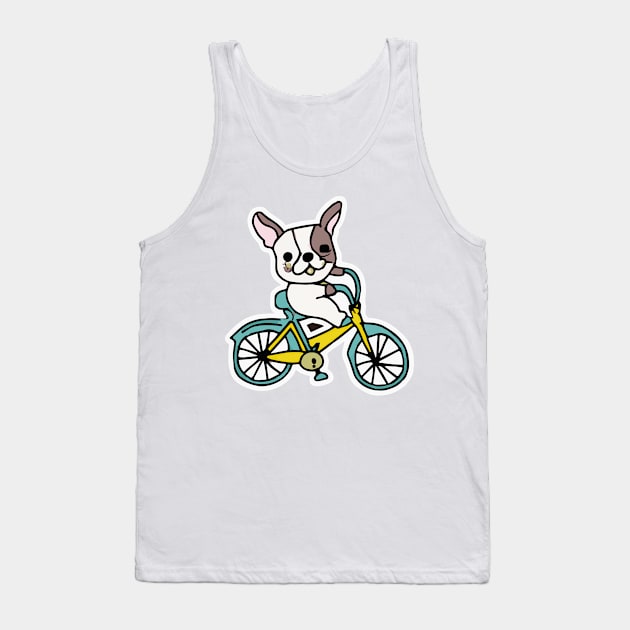 French Bulldog Bicycle Dog Lover Frenchie Tank Top by BetterManufaktur